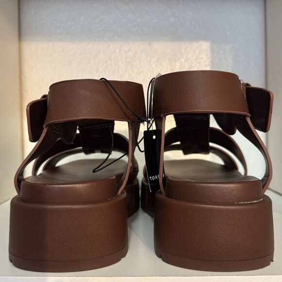 Torrid Platform Gladiator Sandals Chunky Fisherman Brown Ankle Strap Sandals - Picture 3 of 15